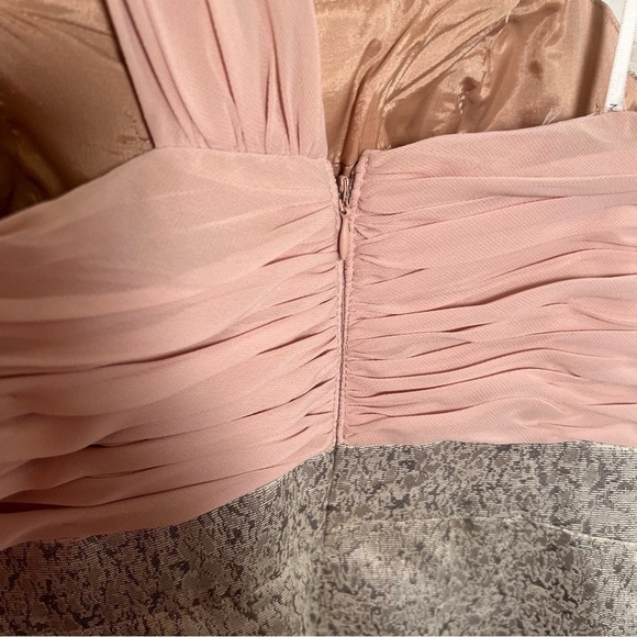 Maggy London Sheath Dress One Sleeve Pink Silver - Picture 7 of 12